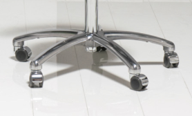 Gharieni Sattelsitz-Hocker anatomisch SMALL Floating weich, Weiss (Chrom Basis)