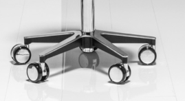 Gharieni Stuhl mit Rundem Sitz, Macchiato 2 (Compact Chrom/Schwarz Basis)