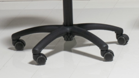 Gharieni stool with round seat, white (black base)